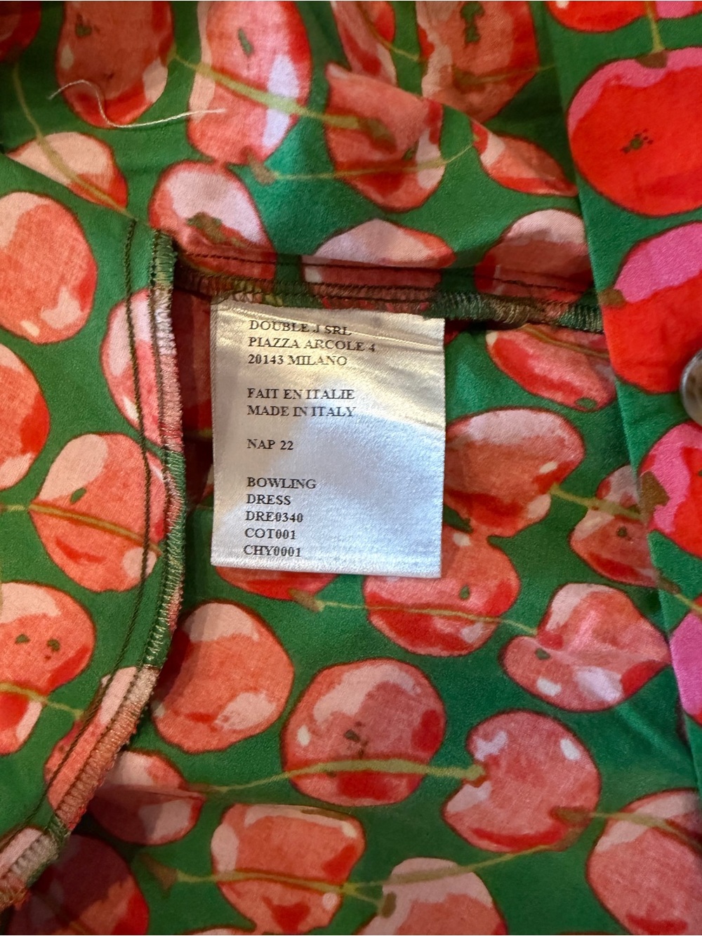 LA DoubleJ Red and Green Maxi Shirt Dress - Picture 4 of 5